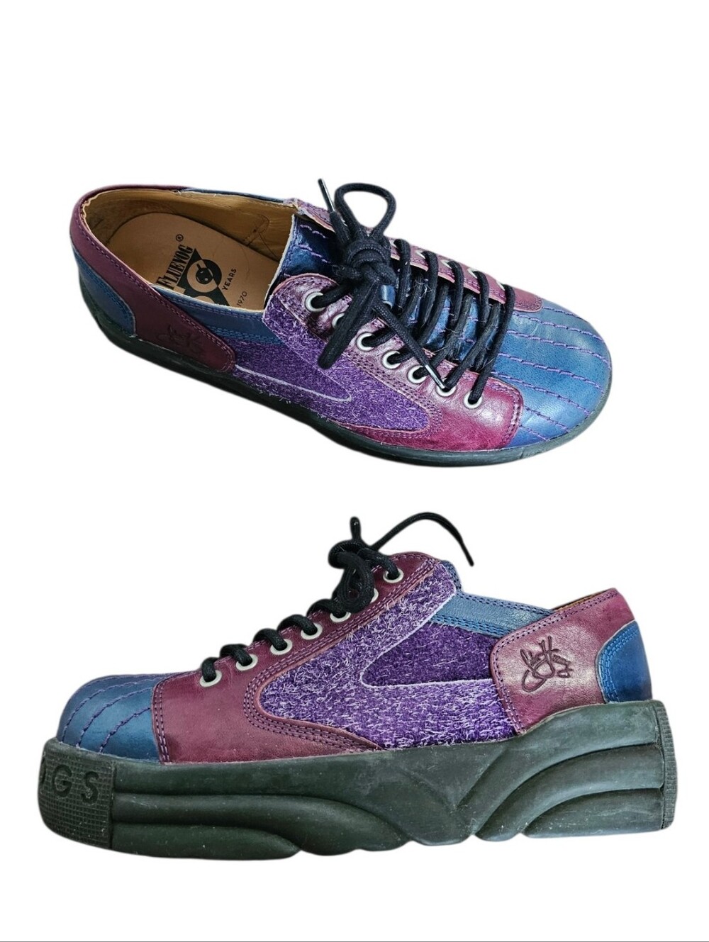 John Fluevog Provog PV1 Suede Colorblock Platform sneaker Shoes
